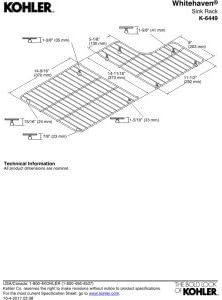 2 Piece Whitehaven Stainless Steel Rack for Whitehaven K-5826/5827 Sinks