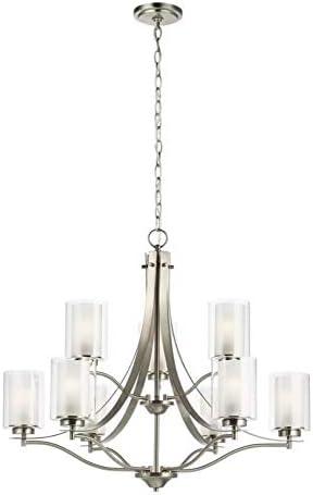 Elmwood Park Brushed Nickel 9-Light Empire Chandelier