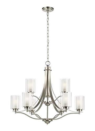 Elmwood Park Brushed Nickel 9-Light Empire Chandelier