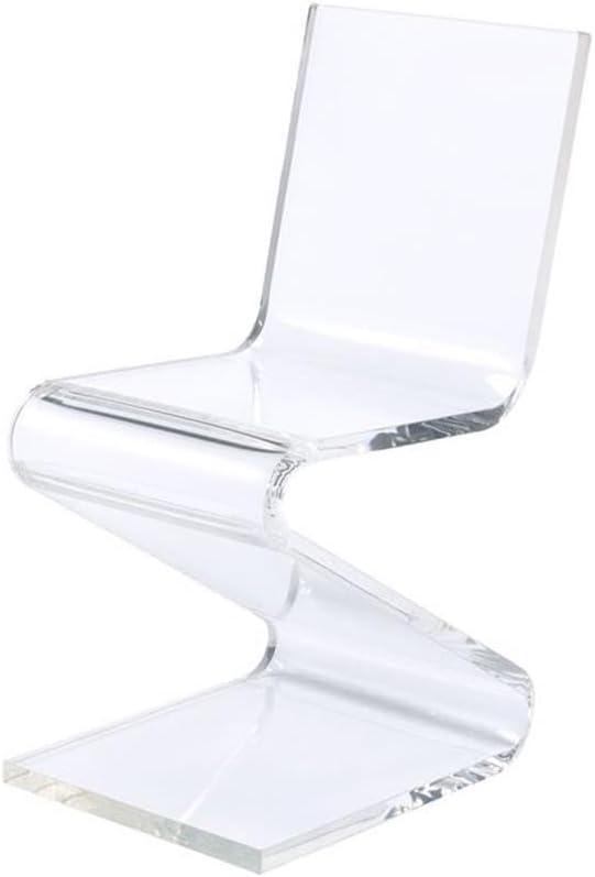 Peek Acrylic Z Chair Clear - Picket House Furnishings: Modern Plexiglass Armless Chair, No Cushion