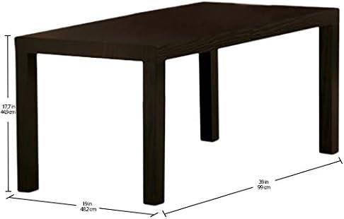 Parsons Espresso Modern Rectangular Composite Coffee Table