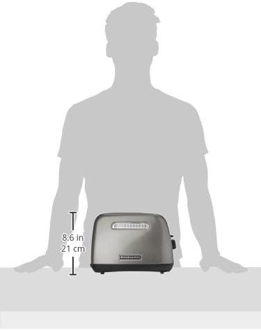 KitchenAid 2-Slice Toaster with Manual Lift Lever - KMT2115: Silver, Cool Touch, Bagel & Bread Toaster, Crumb Tray