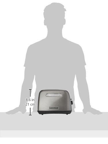 KitchenAid 2-Slice Toaster with Manual Lift Lever - KMT2115: Silver, Cool Touch, Bagel & Bread Toaster, Crumb Tray