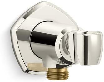 Vibrant Polished Nickel Wall-Mount Handshower Holder with Check Valve