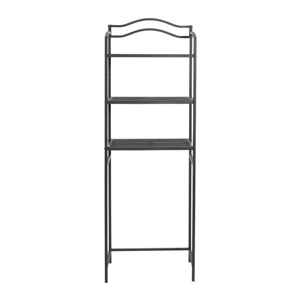 3-Tier Metal Over the Toilet Bathroom Storage Shelf, Gray
