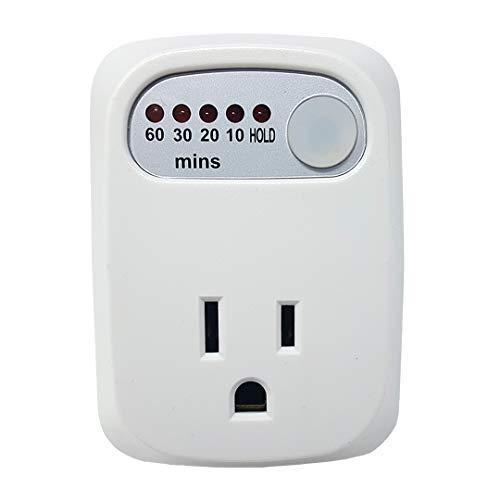 SIMPLE TOUCH Auto Shut-Off Safety Outlet, 60 min 30 min 20 min 10 min Countdown Timer with HOLD option