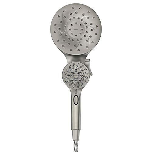 Moen Magnetix Engage 6.0 -Spray Spot Resist Brushed Nickel 6.75-in Round Handheld High Pressure Rain Shower Head 2.5 GPM