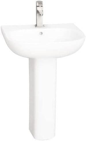 Barclay Tonique White Vitreous China U-Shaped Bathroom Sink with Overflow