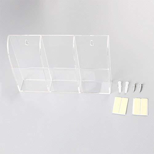 APSOONSELL Remote Control Holder Organizer Wall Mount Acrylic Tidy for Air Conditioner, TV Box, Stereo, 3 Slots