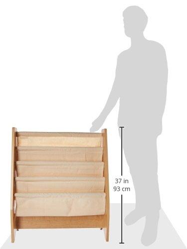 KidKraft Wood and Canvas Sling Bookshelf Furniture for Kids – Natural