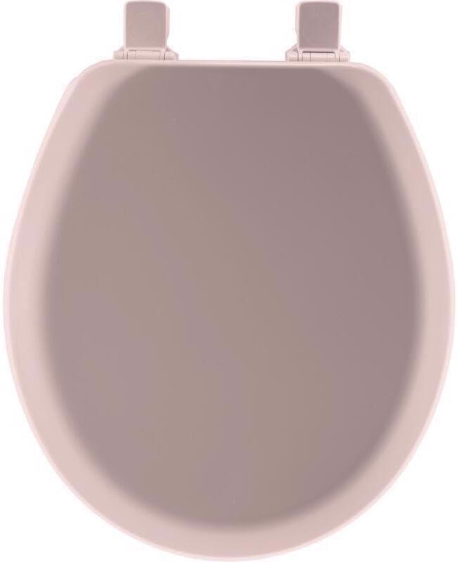 ComfortCreator Venetian Pink Elongated Molded Wood Toilet Seat