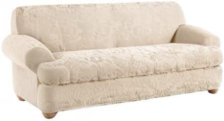 Stretch Jacquard Damask T-Sofa Slipcover - Sure Fit