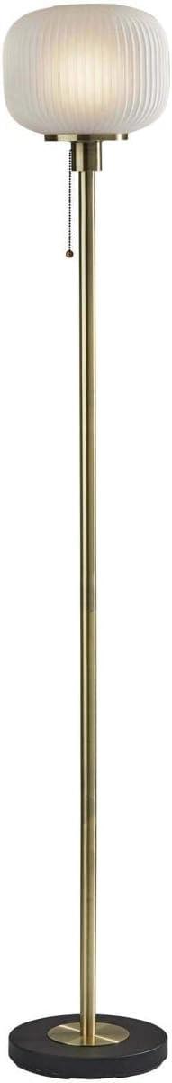 Nausica Ribbed Glass Floor Lamp (58")