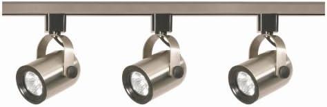 Brushed Nickel 3-Light Adjustable Track Lighting Kit