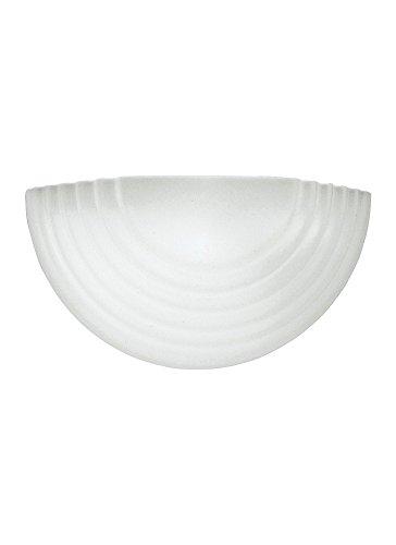 10 in. 1-Light White Modern Transitional Wall Bath Sconce with Stepped Satin White Glass