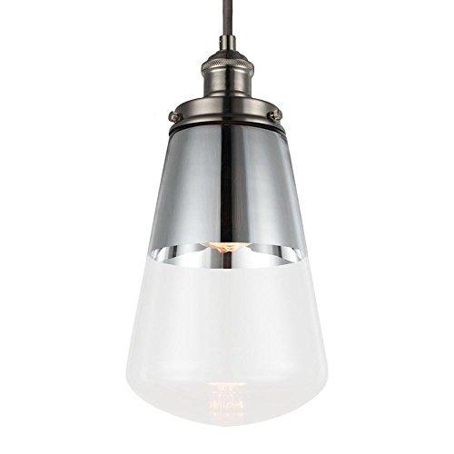 Sleek Modern Waveform Mini-Pendant in Polished Nickel