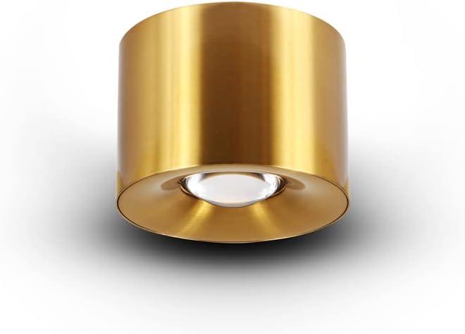 VONN Lighting Node 4.25-in Integrated LED ETL Certified Surface Mounted Downlight, Antique Brass