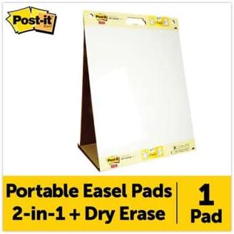 Post-it Self-Stick Easel Pad and Dry Erase Board, 20 x 23 Inches, Unruled, 20 Sheets