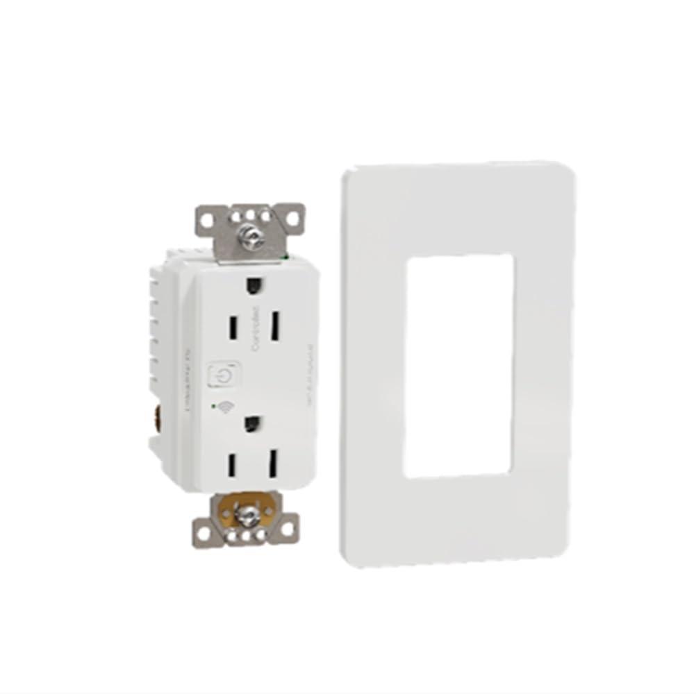 Square D by Schneider Electric X Series 15A 125V Wi-Fi Energy Monitoring Socket Outlet, Tamper Resistant, Needs Neutral Wire, Matter Certified, Compatible with Alexa, Google Home, Apple Home, White