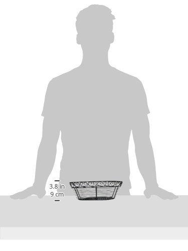 Black Stainless Steel Round Wire Fruit Basket