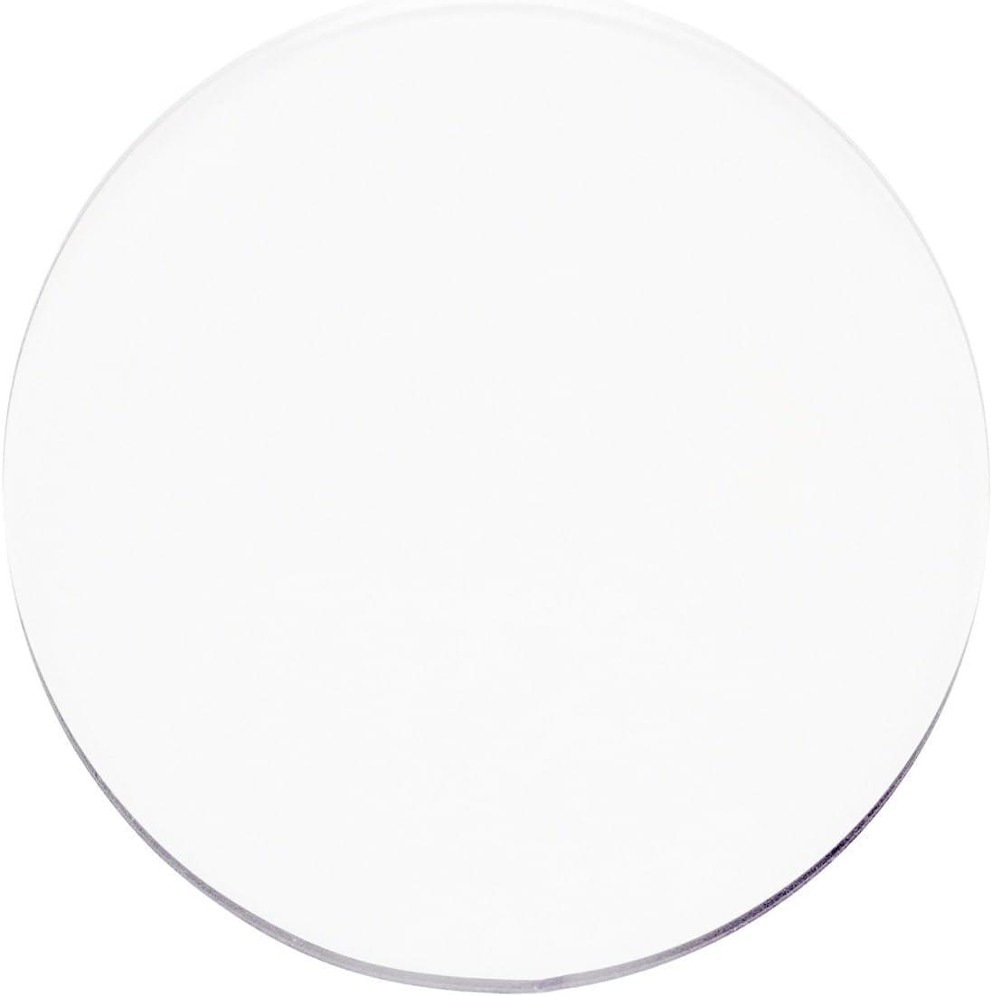 ExactMade - Clear Placemats Set of 2, USA Made, Safe, 15 Inch Round, 2mm Thick Ultra Clear Smooth Vinyl, Placemats Vinyl Wipe Clean, Plastic Place Mats, Flexible Plastic Sheet