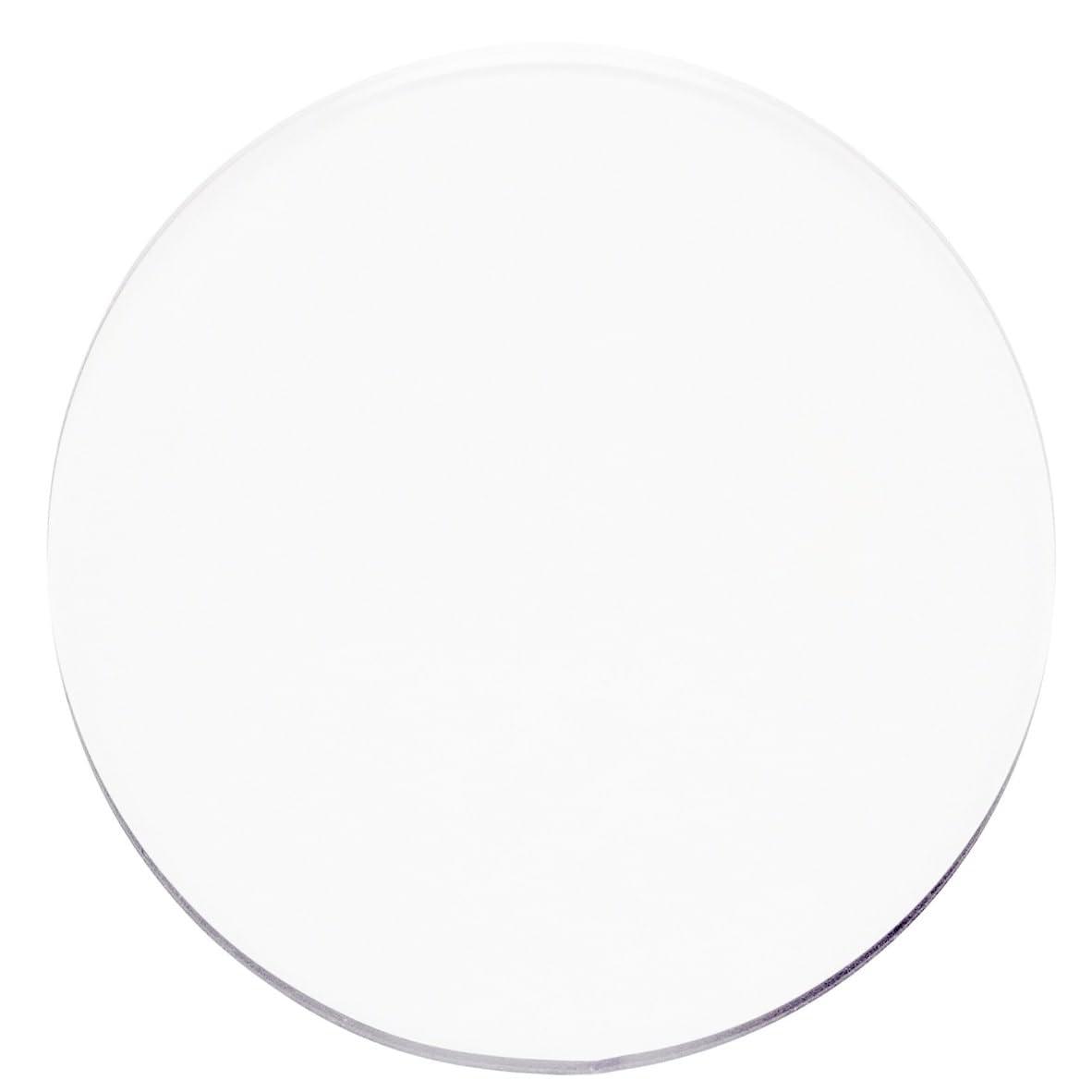 ExactMade - Clear Placemats Set of 2, USA Made, Safe, 15 Inch Round, 2mm Thick Ultra Clear Smooth Vinyl, Placemats Vinyl Wipe Clean, Plastic Place Mats, Flexible Plastic Sheet