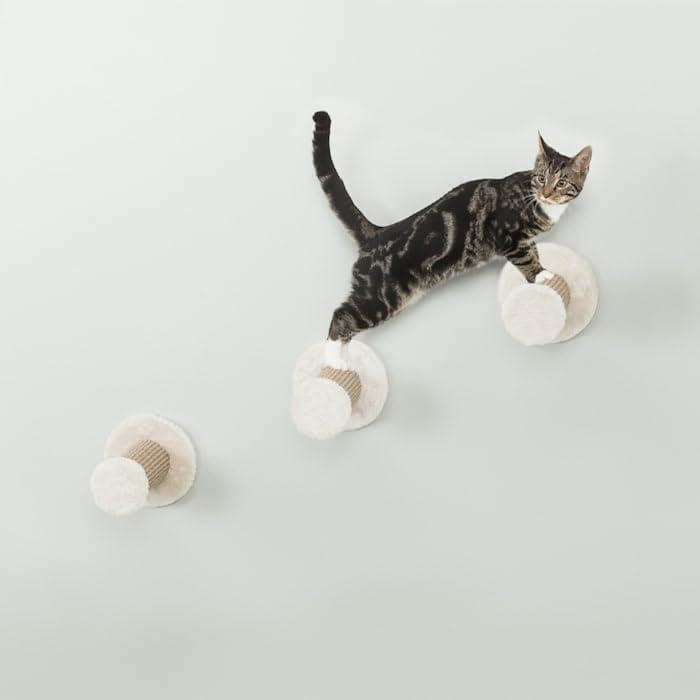 TRIXIE Wall Mount Cat Climbing Steps, Cat Furniture, Scratching Post, 3pcs