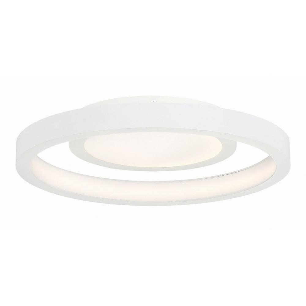 George Kovacs Knock Out 14" Wide White LED Modern Ceiling Light