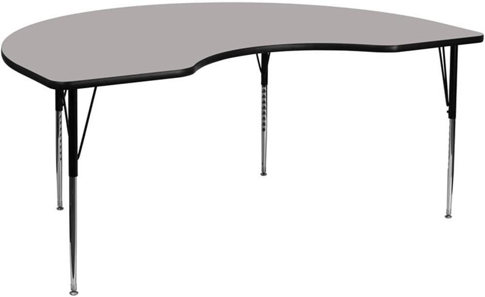Flash Furniture Kidney Thermal Activity Table - Height Adjustable Short Legs