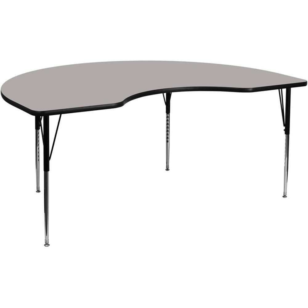 Flash Furniture Kidney Thermal Activity Table - Height Adjustable Short Legs