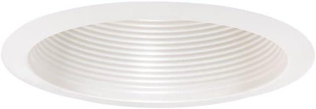 White Aluminum 6-Inch Recessed Baffle Trim