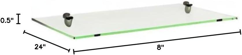 Latitude Run® Glass Accent Shelf with Adjustable Shelves