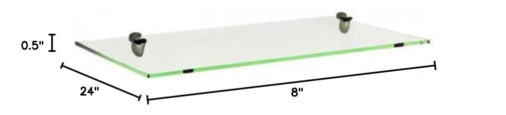 Latitude Run® Glass Accent Shelf with Adjustable Shelves