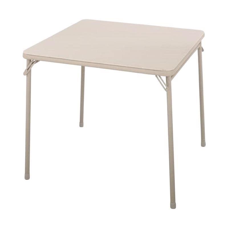 Cosco Square Folding Table 34" Sand Steel Frame, Vinyl Case of 2