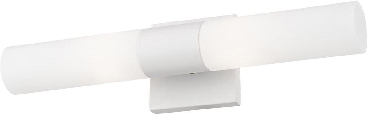Livex Lighting Textured White ADA 2-Light Vanity Sconce