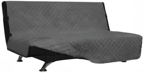 Easy-Going Futon Reversible Sofa Slipcover Water Resistant Couch Cover(Futon, Gray/Light Gray)