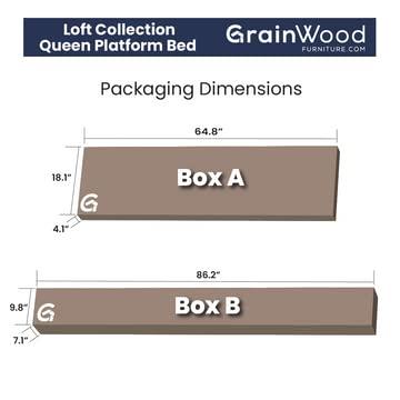 Loft Solid Wood Panel Bed
