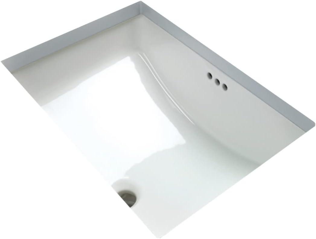 Miseno Mno2113ru Rectangular 21" X 13" Undermount Bathroom Sink - White