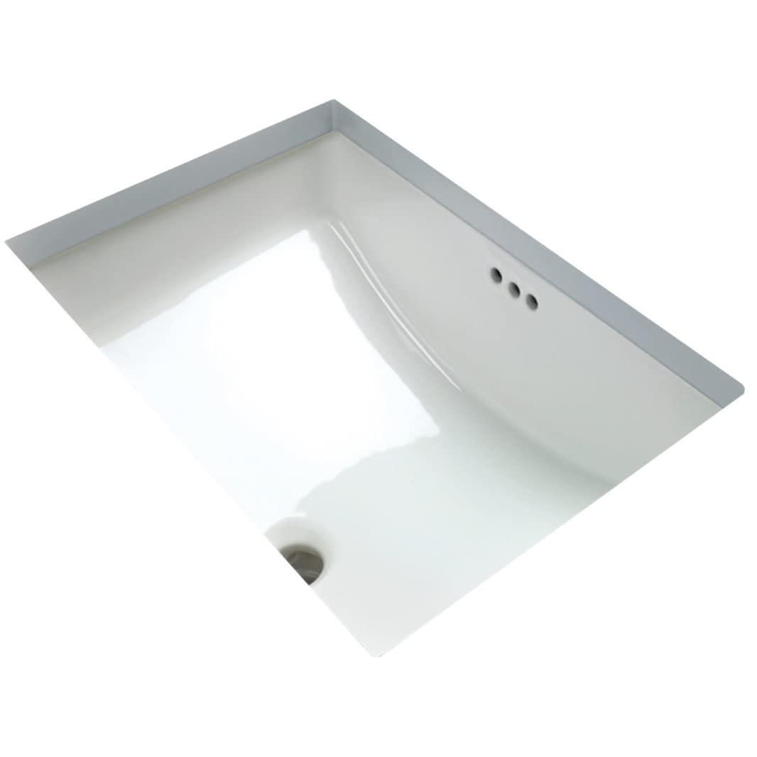 Miseno Mno2113ru Rectangular 21" X 13" Undermount Bathroom Sink - White