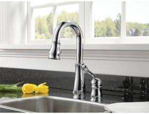 Delta Leland Bar Faucet with MagnaTite Docking, Diamond Sealand Touch Clean Technologies, Available in Various Colors