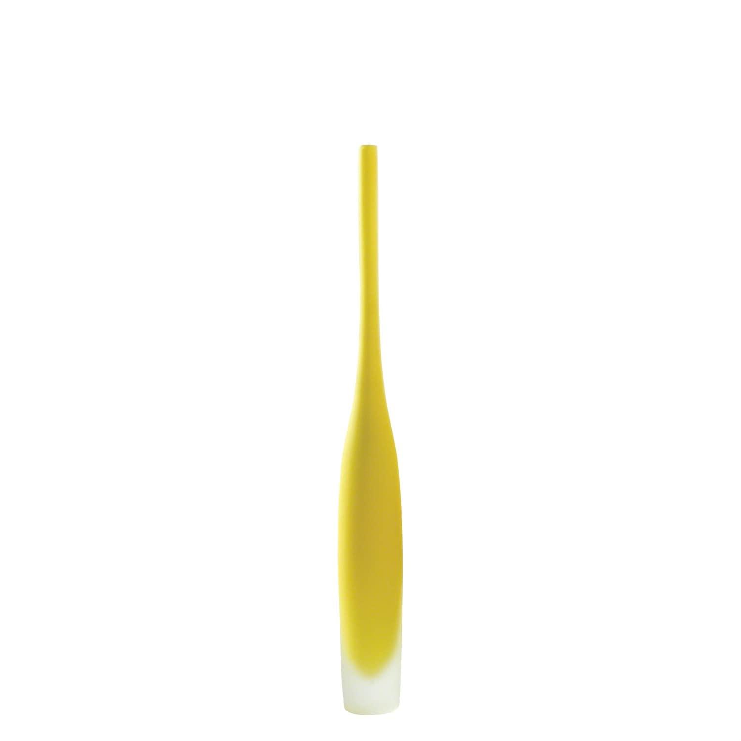 Small Citron Frosted Glass Spire Bottle