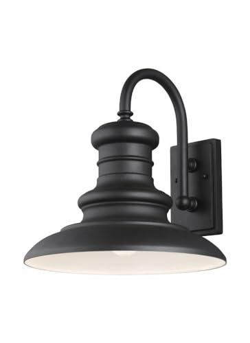 Generation Lighting Redding Station 1 -Light 15.63-in H Black Hardwired Outdoor Wall Light