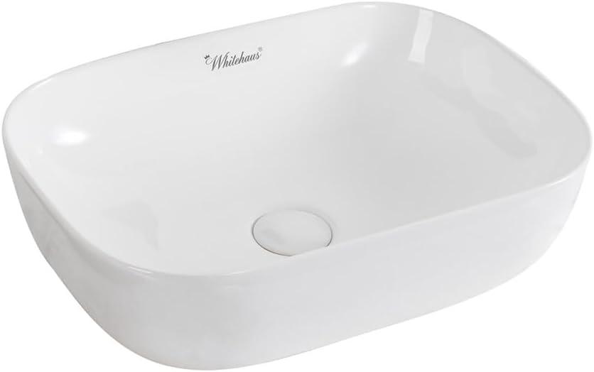 Whitehaus Collection WH71333 Whitehaus Collection Isabella Plus 12.5'' White Vitreous China Rectangular Bathroom Sink