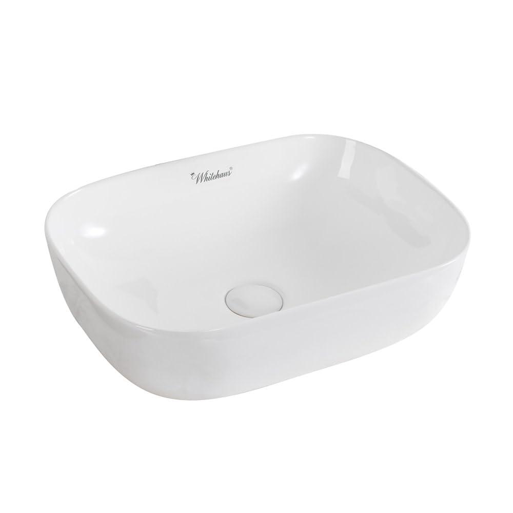 Whitehaus Collection WH71333 Whitehaus Collection Isabella Plus 12.5'' White Vitreous China Rectangular Bathroom Sink