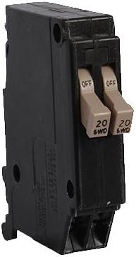 Eaton CHT2020 Cutler-Hammer Tandem Single Pole Circuit Breaker, 3/4", 20 Amp