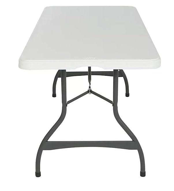 Lifetime 6 Foot Rectangle Folding Table Indoor/Outdoor Commercial Grade, White Granite (80306)