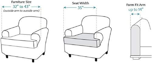 Sure Fit Stretch Pique Box Cushion Ottoman Slipcover