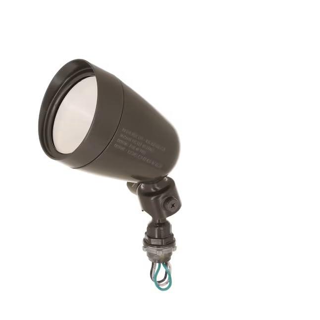 Hubbell 120 -Watt EQ LED Bronze 1 -Head Switch-Controlled Flood Light with Adjustable 1000