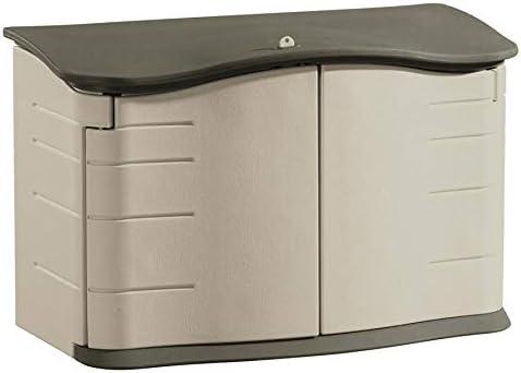 Rubbermaid 4 ft. W x 2 ft. D Plastic Horizontal Garbage Shed