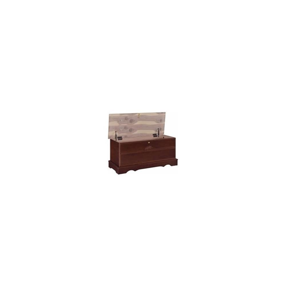 Bowery Hill Rectangular Traditional Wood Cedar Chest in Brown